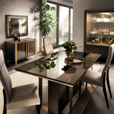 Designer dining table classic wooden dining room living room 160x90 cm new