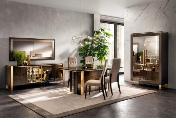 Dining table chairs sideboard 8-piece dining room set group suite table arredoclassic