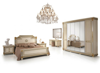Bedroom Set Design Modern Luxury Furniture Bed 2x Nightstand 7 pcs. Italy New