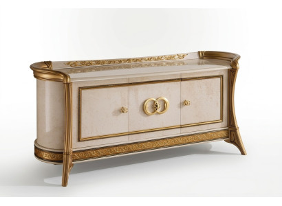 Designer chest of drawers, sideboard, dresser, shelf, wood cabinet, Italy, new
