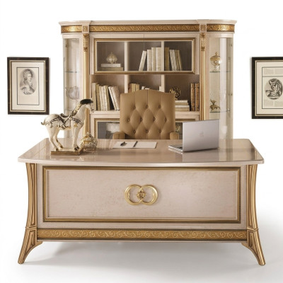 Design office desk table armchair furniture with chair 2-piece arredoclassic