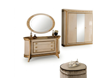 Mirror Dresser Cabinet Dressers Bedroom Set Wood Classic Style 2-piece.