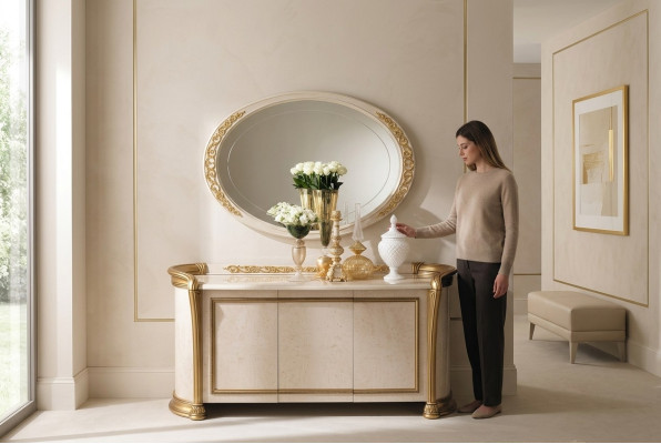 Large wall mirror XXL royal Rococo Baroque design furniture hanging mirror