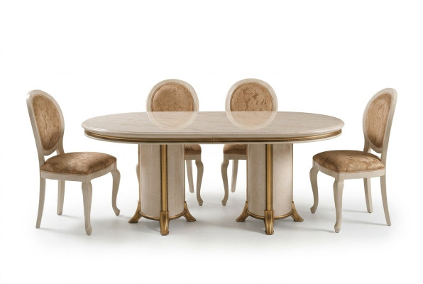 Italian dining room set ensemble chair dining table group 7-piece arredoclassic
