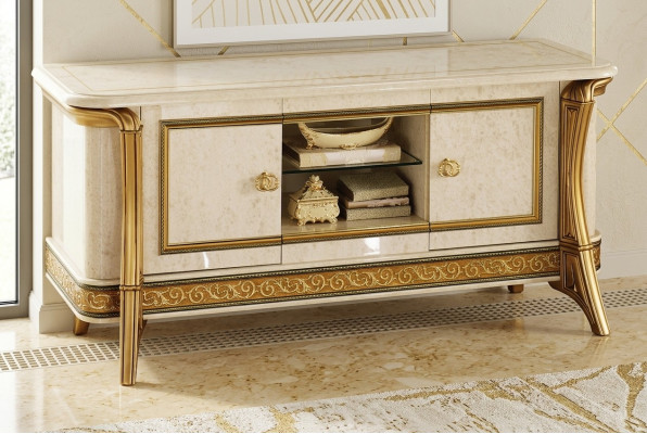 Classic chest of drawers, antique style, wood chest cabinet, sideboard, Italy