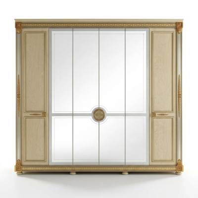 Classic cabinets, wardrobe, wall unit, wardrobe, 6 doors, wood, new furniture