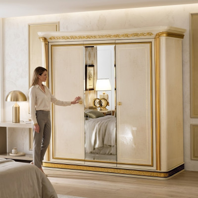 Wardrobe Bedroom Wood Closet 3 Doors Cabinets Luxury arredoclassic