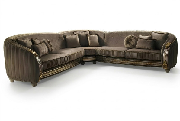 Sofa L-shape leather sofa couch living landscape set design corner sofa arredoclassic