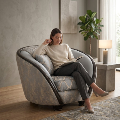 Design armchair fabric couch sofa upholstery sofas armchair TV 1 seat arredoclassic