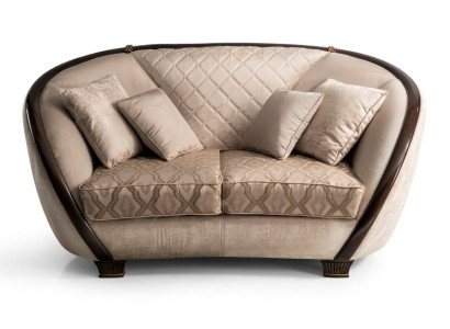 Living room fabric couch sofa 2-seater designer couches couch beige textile upholstery