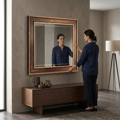 Classic designer mirror wall mirror rectangular mirror model arredoclassic