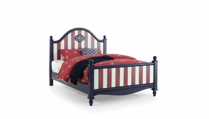 America Bett children's room beds bedroom wood solid wood furniture blue design