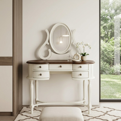 Dresser vanity table with wall mirror hairdresser console tables bedroom table