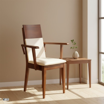 Chairs Chair Armchair Upholstery Solid Wood Textile Wood Armchair Leather New Lounge