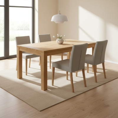 Table Dining Table Solid Furniture Dining Room 200x100cm Real Wood Solid Wood New Tables