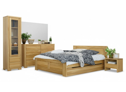 Bedroom furniture 3-piece set bed nightstands 2x beds solid wood real wood