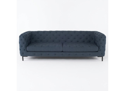 Gray Modern 3-Seater Chesterfield Living Room Stylish Couch