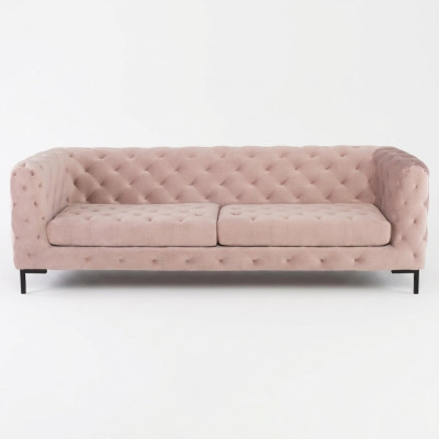 Chesterfield Sofa Couch Upholstery Fabric Leather Couches Upholstery Set 3-Seater