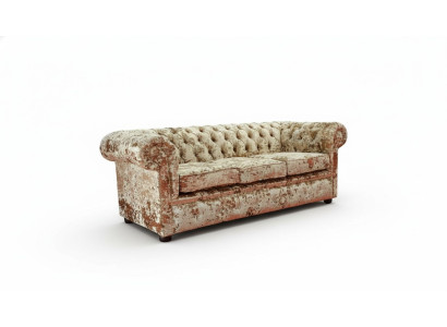 Designer living room sofa - textile velvet fabric cover - classic couch