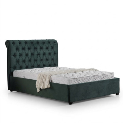 Modern green Chesterfield double bed designer luxury beds