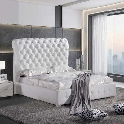 Chesterfield custom-made color selectable bed double beds purple brown beige