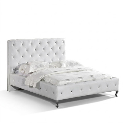 Chesterfield Designer Bed Bedroom Leather Textile Upholstery 140/160/180/200 cm