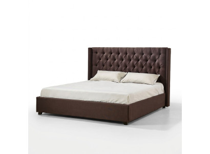 Bedroom Bed 200x200cm Upholstered Beds Chesterfield Textile Fabric