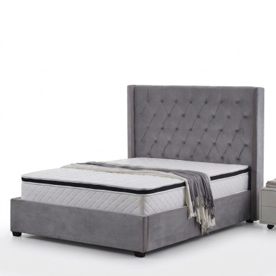 Chesterfield bed upholstered bed luxury bedroom design beds textile leather new