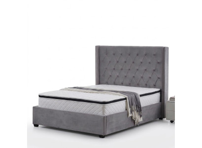 Chesterfield bed upholstered bed luxury bedroom design beds textile leather new