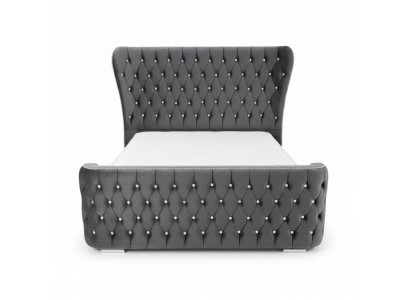 Chesterfield Hotel Double Leather Bed Bedroom Upholstered Luxury Beds 200x200