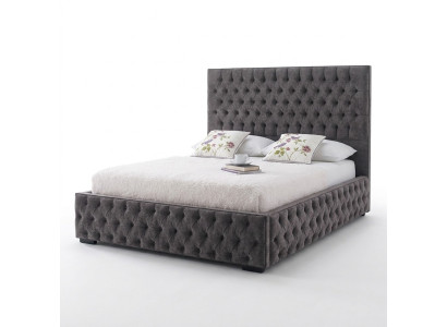 Gray Chesterfield Double Bed Hotel and Bedroom Beds