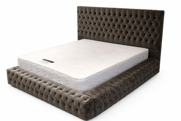 Chesterfield Textile Bed Bedroom Beds Double Upholstered 140/160/180/200 cm