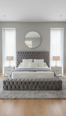 Classic English Style Bed Double Textile Chesterfield Beds 160x200cm New