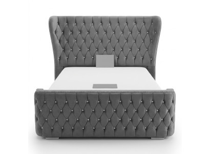 Chesterfield Textile Bed Bedroom Beds Double Upholstered 140/160/180/200 cm