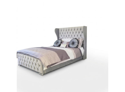 Chesterfield design bed textile velvet upholstery leather hotel beds bedroom new