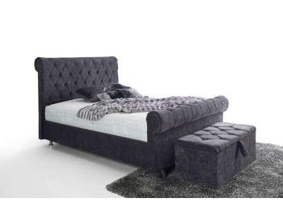 Chesterfield Design Velvet Bed Luxury Textile Beds Bedroom Double