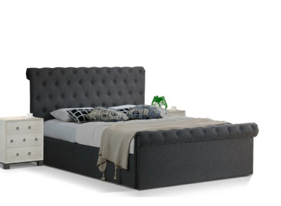 Chesterfield Classic Design Bed Upholstered Beds Textile 140x200cm