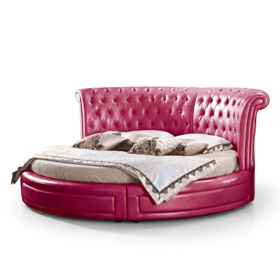 Round Classic Bed Chesterfield Beds Upholstery Round Beds Leather