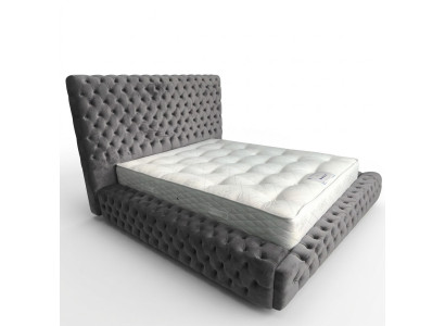 Modern stylish Chesterfield bed bedroom beds textile furniture