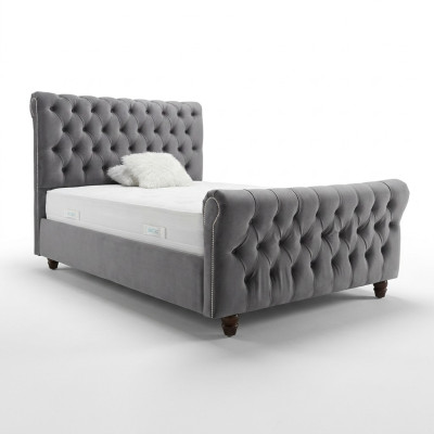 Chesterfield Bed Design Bedroom English Beds 200x200cm Textile Upholstery
