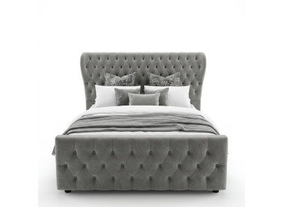 Chesterfield Designer Bed Bedroom Textile Leather Upholstery 140/160/180/200 cm
