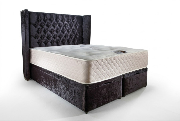 Chesterfield Designer Bed Bedroom Textile Leather Upholstery Velvet 160x200 New