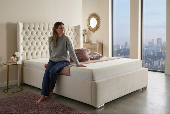 Chesterfield Bed Design Bedroom English Beds 180x200cm Textile Upholstery