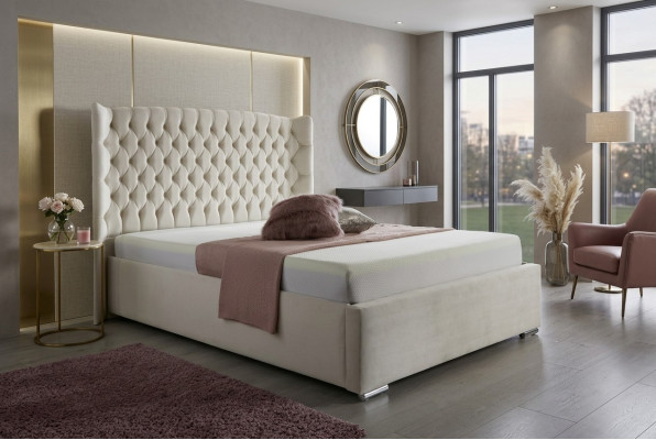 Chesterfield Bed Design Bedroom English Beds 180x200cm Textile Upholstery