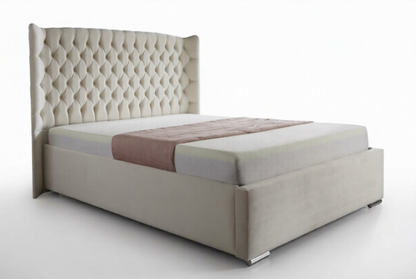 Chesterfield Bed Design Bedroom English Beds 180x200cm Textile Upholstery
