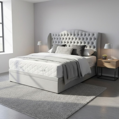 Chesterfield bed design bedroom English beds 180x200cm textile upholstery