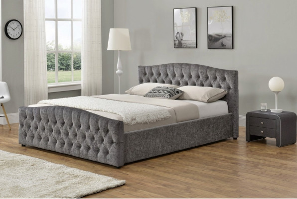 Chesterfield bed design bedroom English beds 180x200 fabric upholstery
