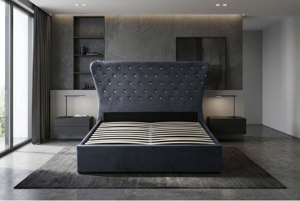 Chesterfield bed design bedroom English beds textile upholstery