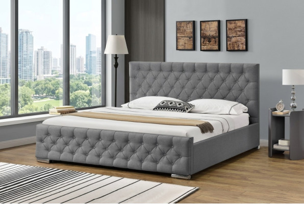 Chesterfield Bed Design Bedroom English Beds 200x200cm Textile Upholstery