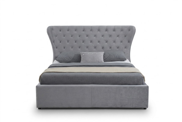 Gray Chesterfield Double Bed Luxury Beds Designer Bedroom Bed